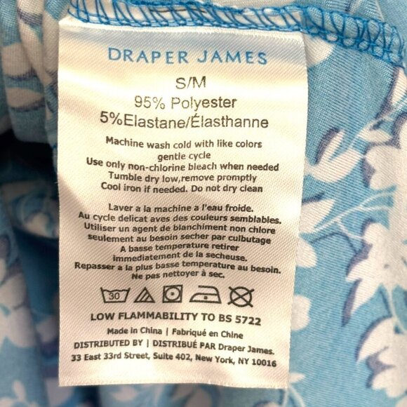 DRAPER JAMES Sleeveless Floral Print Shift Dress Ruffle Hem NWOT Size S / M - Picture 6 of 6